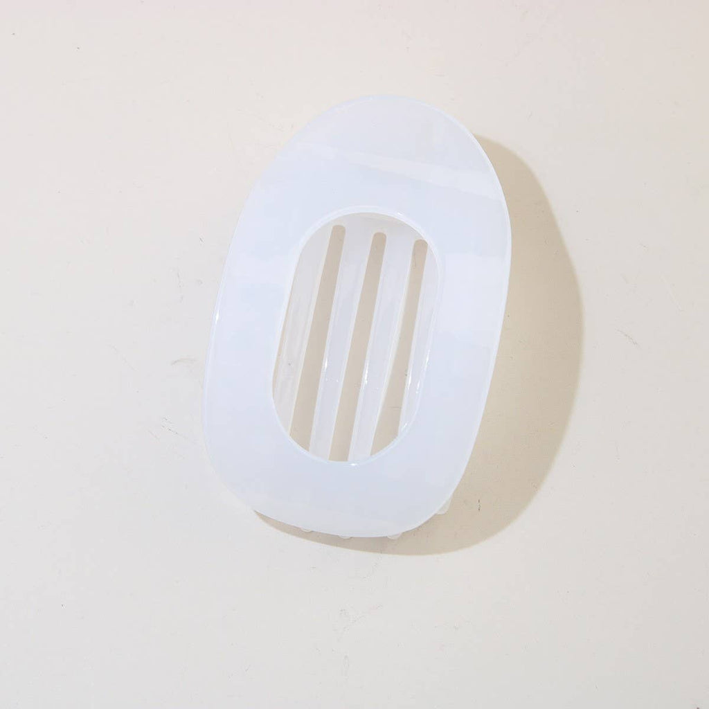 Oval Flat Hair Clip for Women, Strong Grip