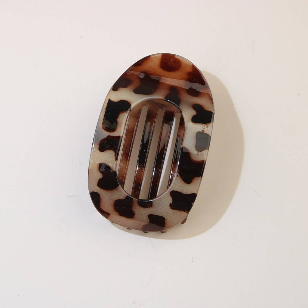 Oval Flat Hair Clip for Women, Strong Grip