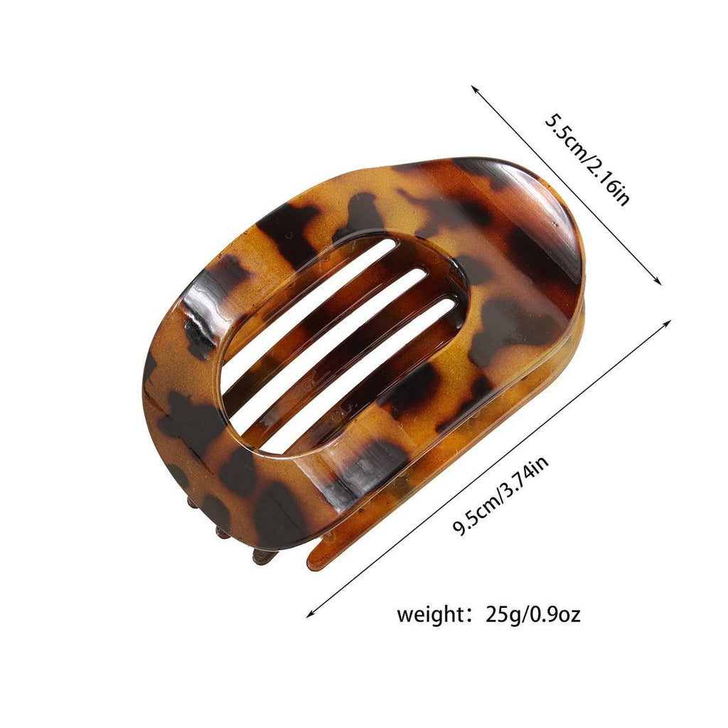 Oval Flat Hair Clip for Women, Strong Grip