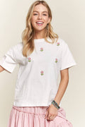 PEARL FLOWER PATCH TOP