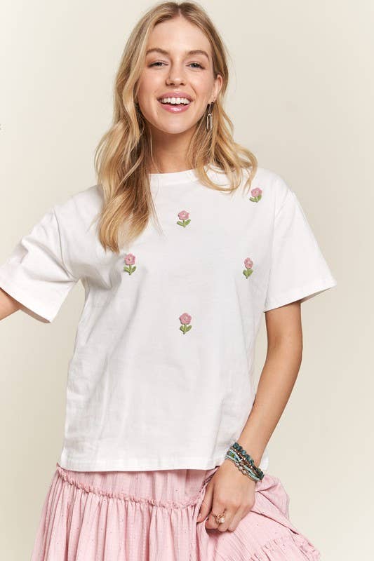 PEARL FLOWER PATCH TOP