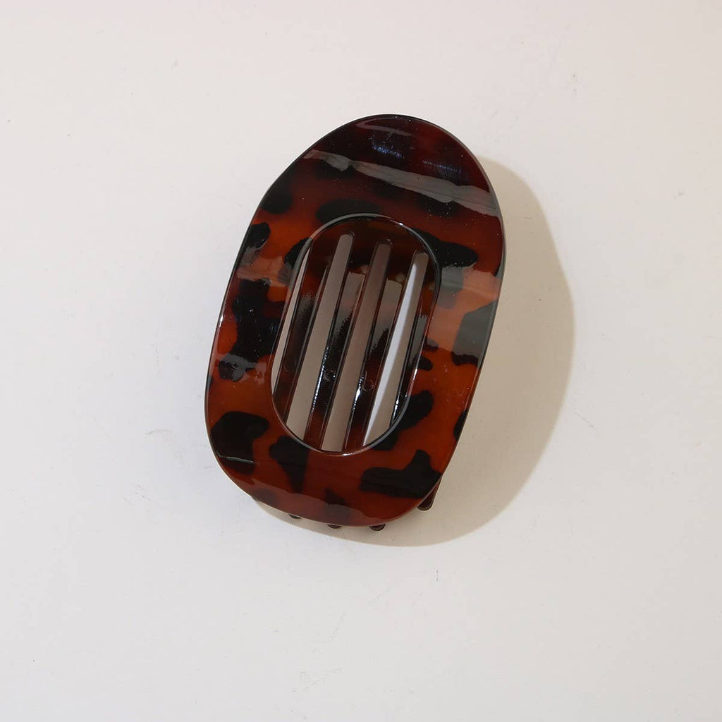 Oval Flat Hair Clip for Women, Strong Grip