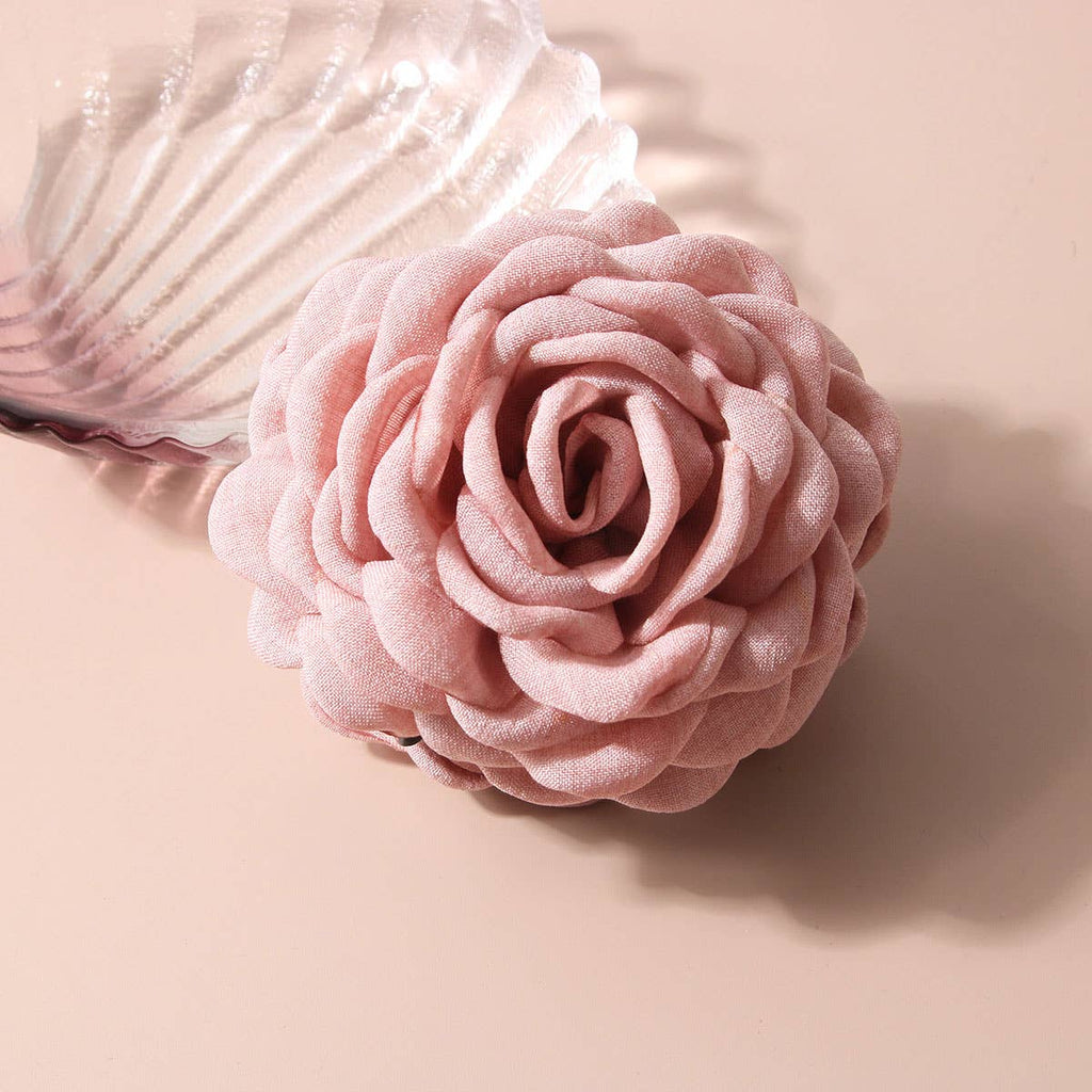 Large Rose Hair Claw - Elegant