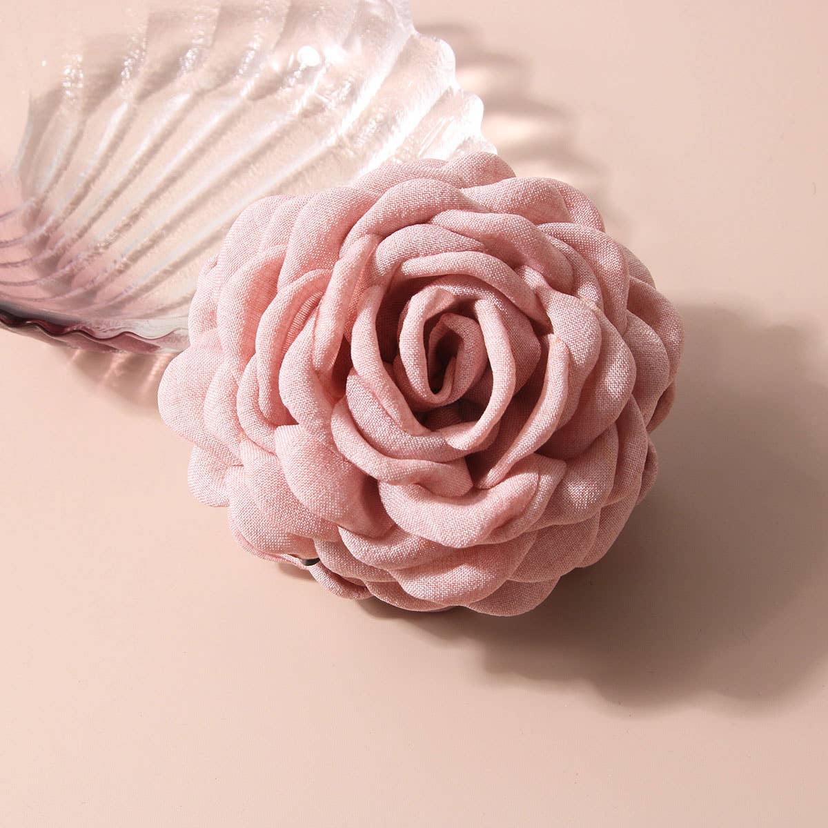 Large Rose Hair Claw - Elegant