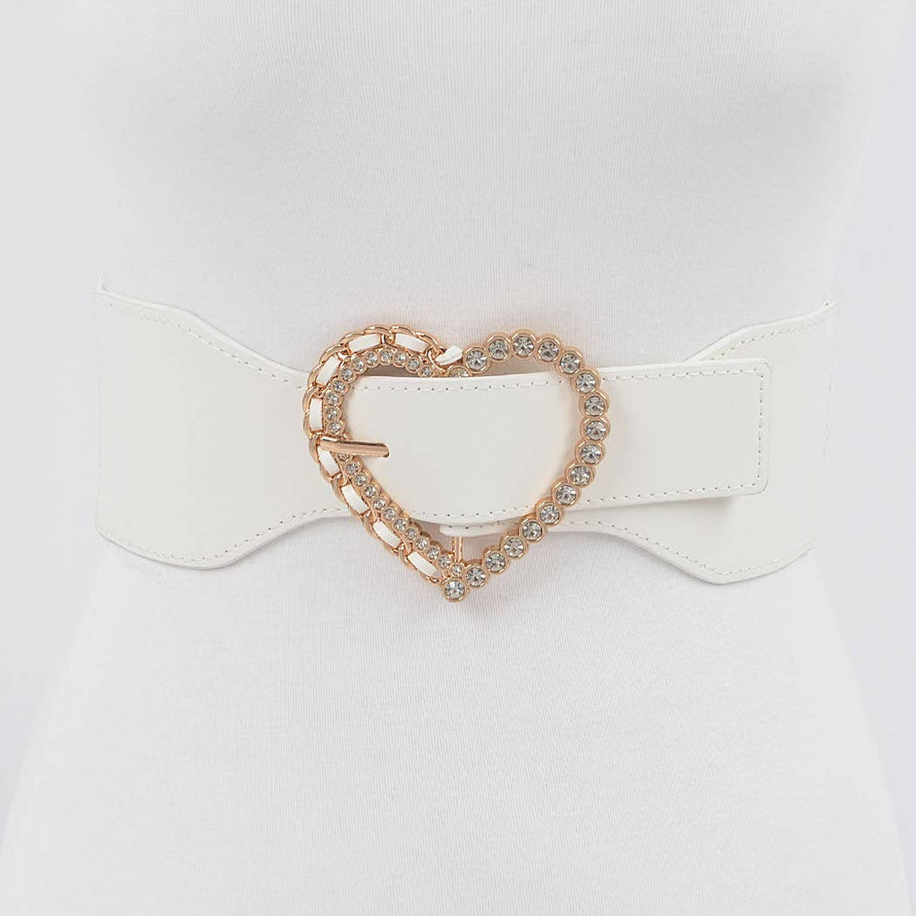Heart Buckle Elastic Belt