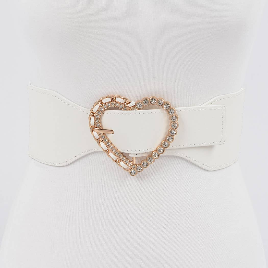 Heart Buckle Elastic Belt