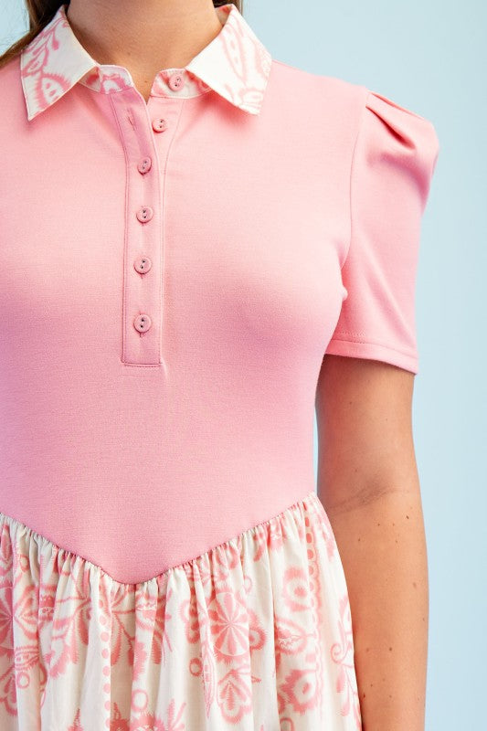 Blank and Pink Floral