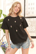 PEARL FLOWER PATCH TOP
