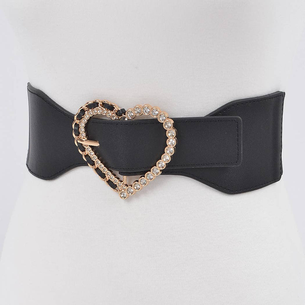 Heart Buckle Elastic Belt