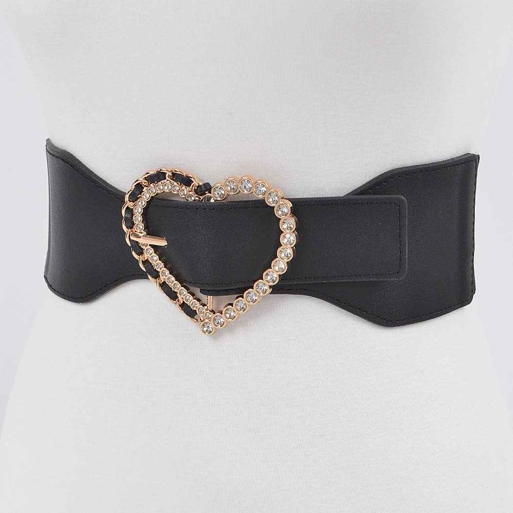 Heart Buckle Elastic Belt