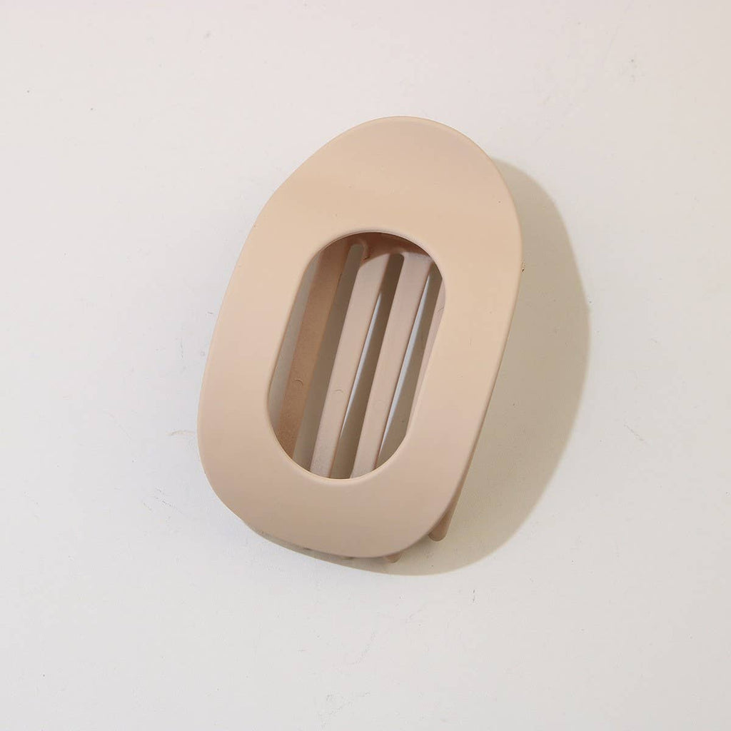 Oval Flat Hair Clip for Women, Strong Grip