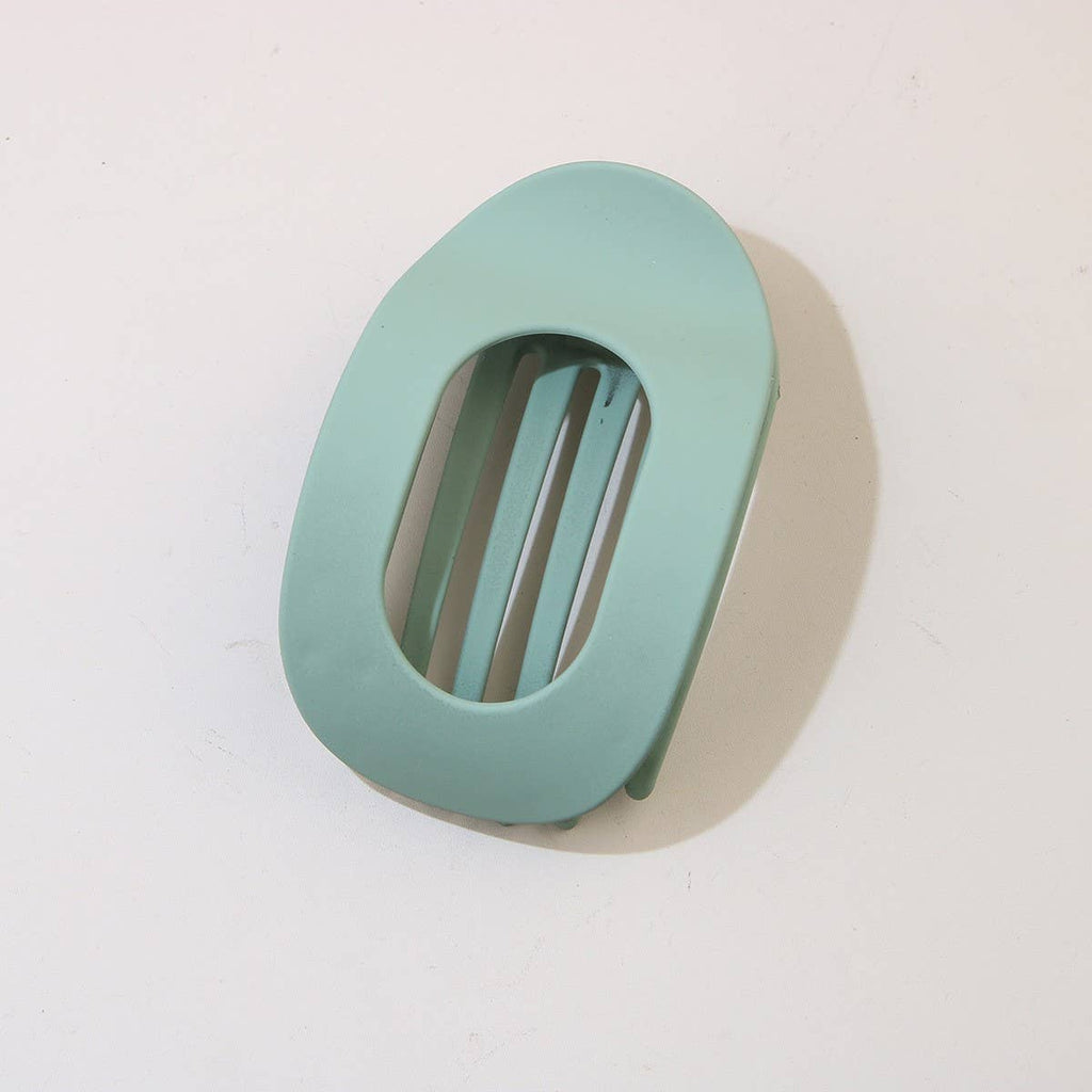 Oval Flat Hair Clip for Women, Strong Grip