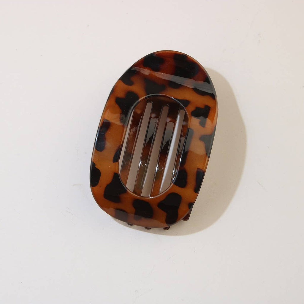 Oval Flat Hair Clip for Women, Strong Grip