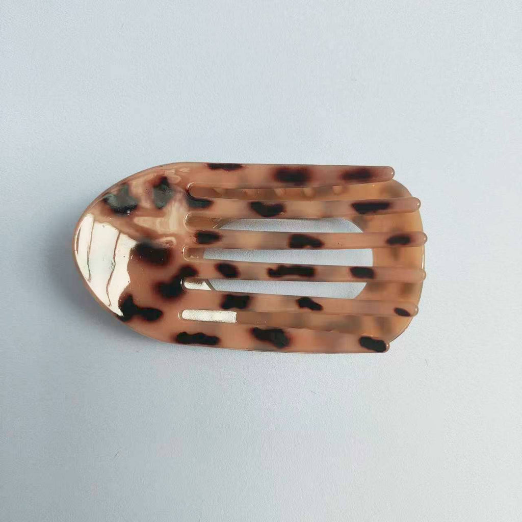 Oval Flat Hair Clip for Women, Strong Grip