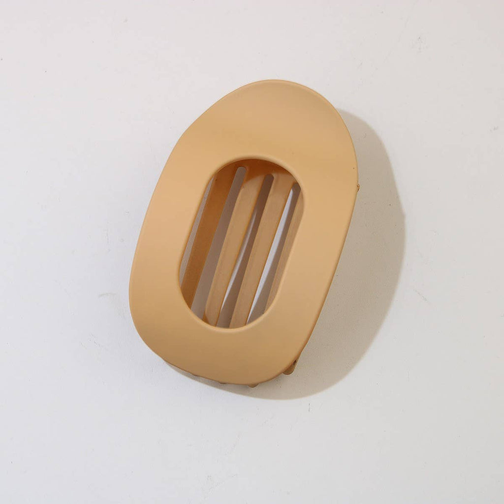 Oval Flat Hair Clip for Women, Strong Grip
