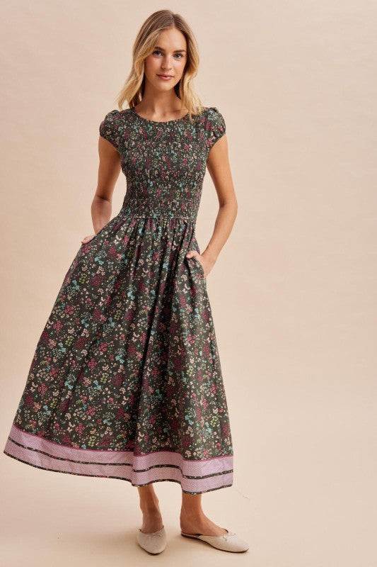 Floral Blue and Green