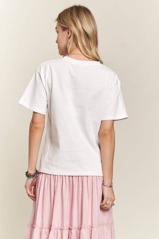 PEARL FLOWER PATCH TOP