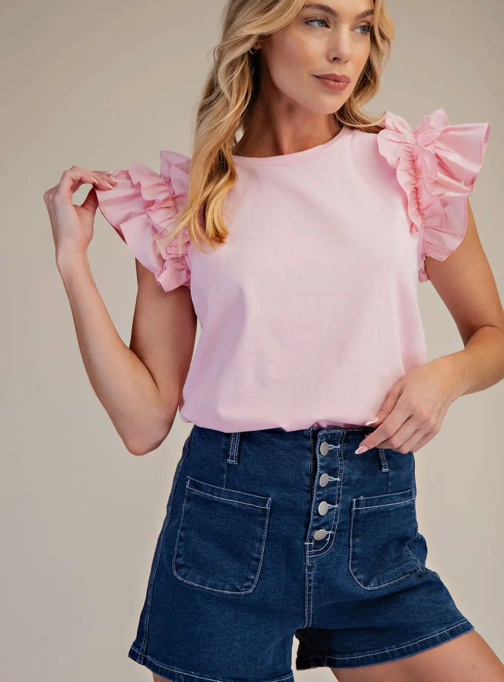 Blusa de punto de algodón