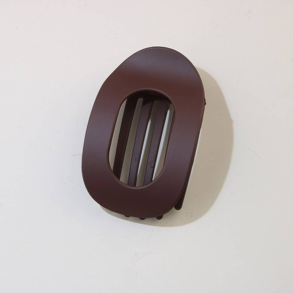 Oval Flat Hair Clip for Women, Strong Grip