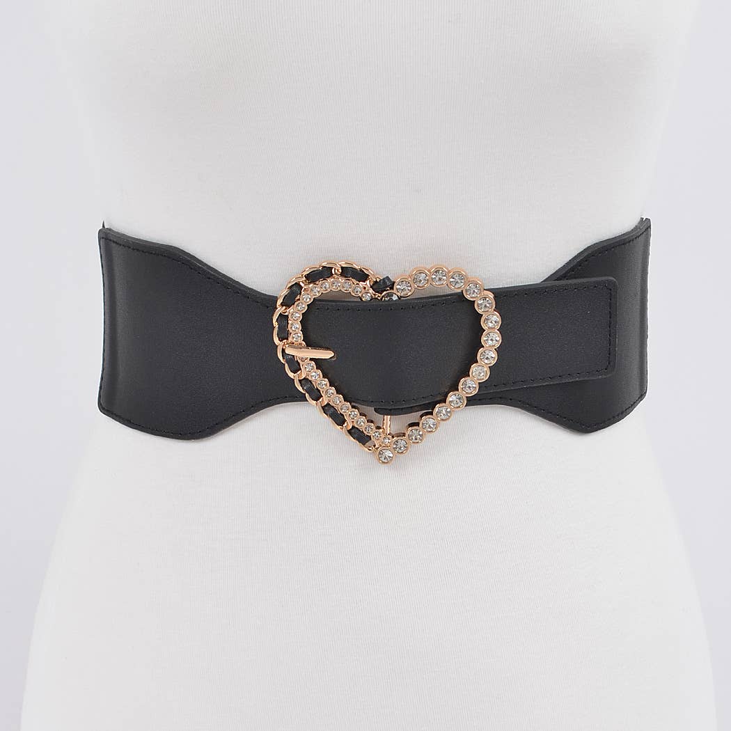 Heart Buckle Elastic Belt