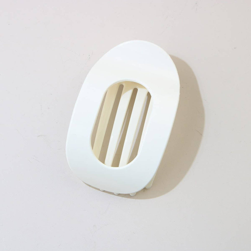 Oval Flat Hair Clip for Women, Strong Grip