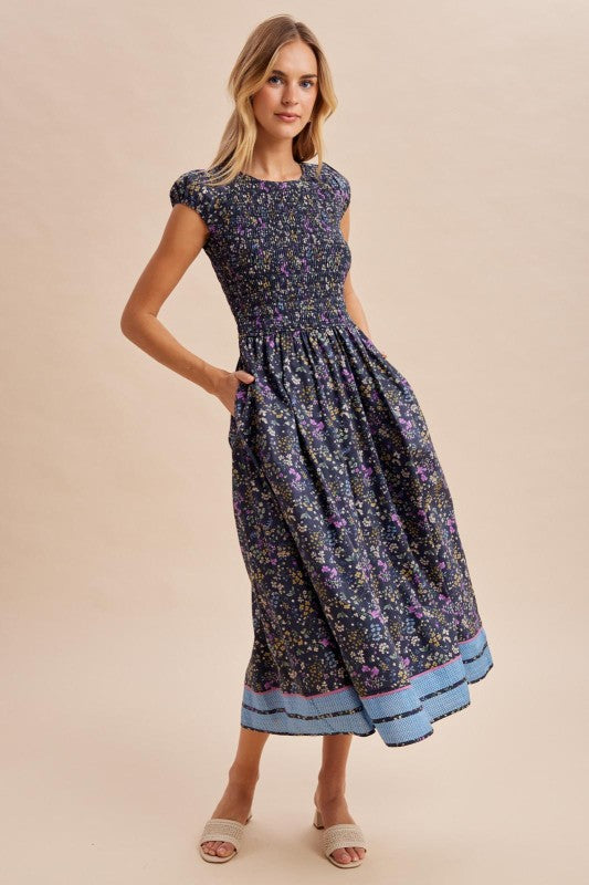 Floral Blue and Green