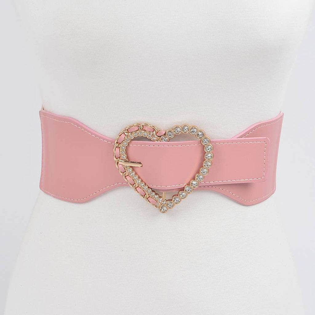 Heart Buckle Elastic Belt