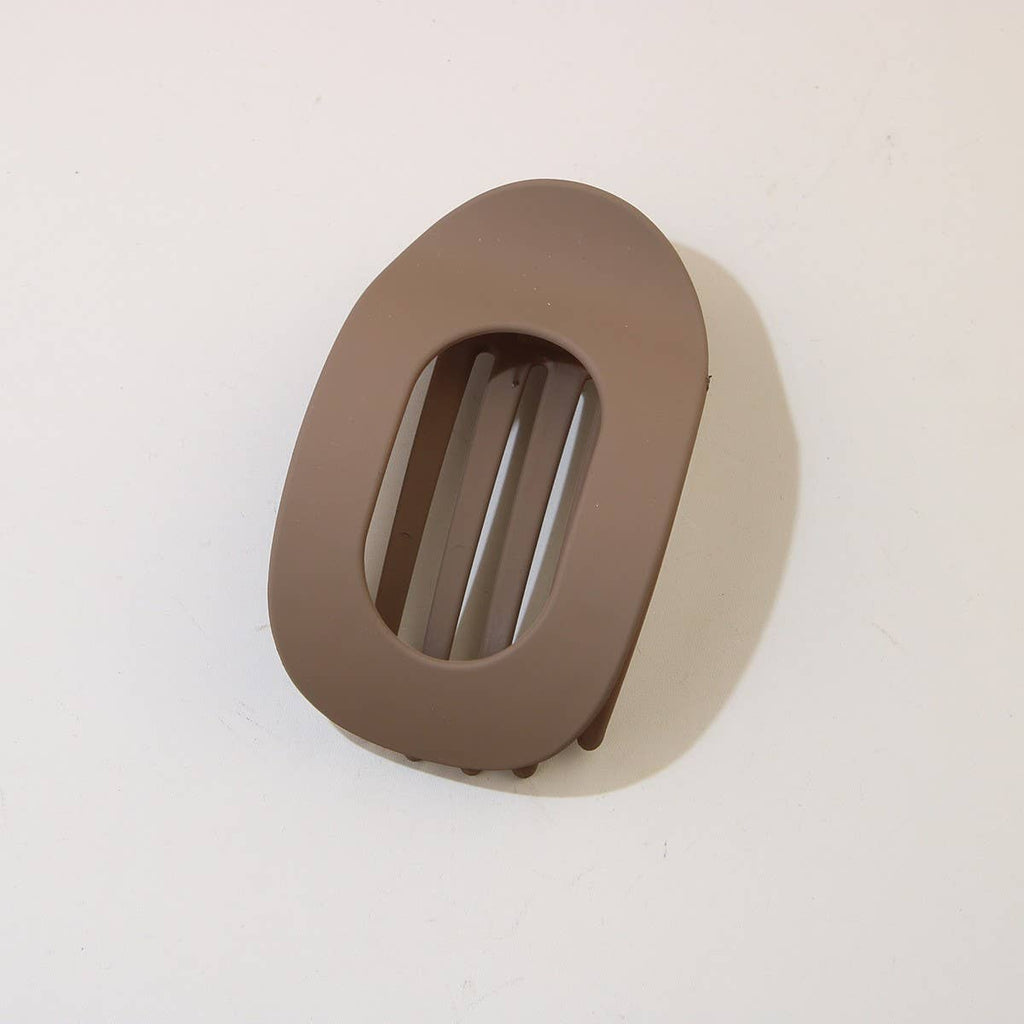 Oval Flat Hair Clip for Women, Strong Grip