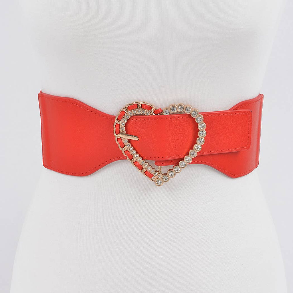 Heart Buckle Elastic Belt