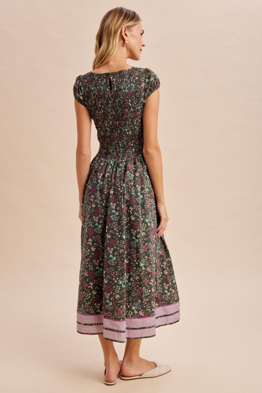 Floral Blue and Green