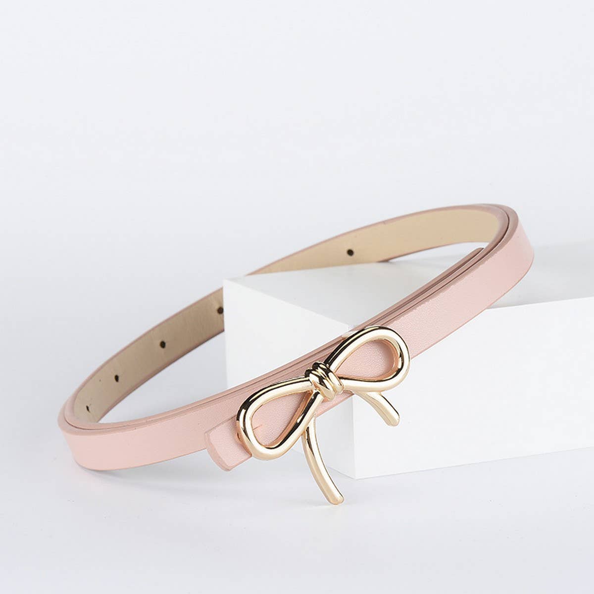 Bow PU Leather Skinny Belt | Elegant Waist Cincher