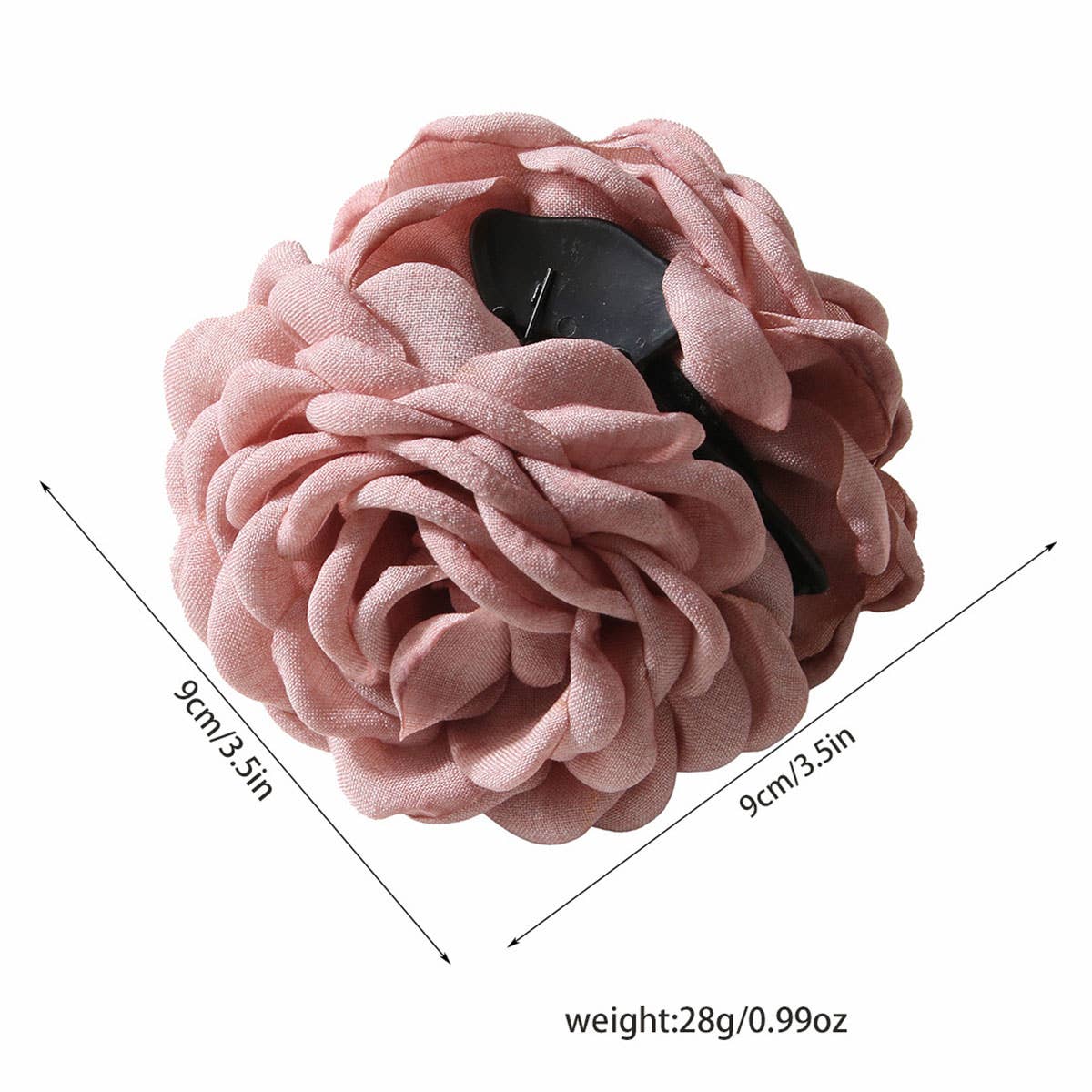 Large Rose Hair Claw - Elegant