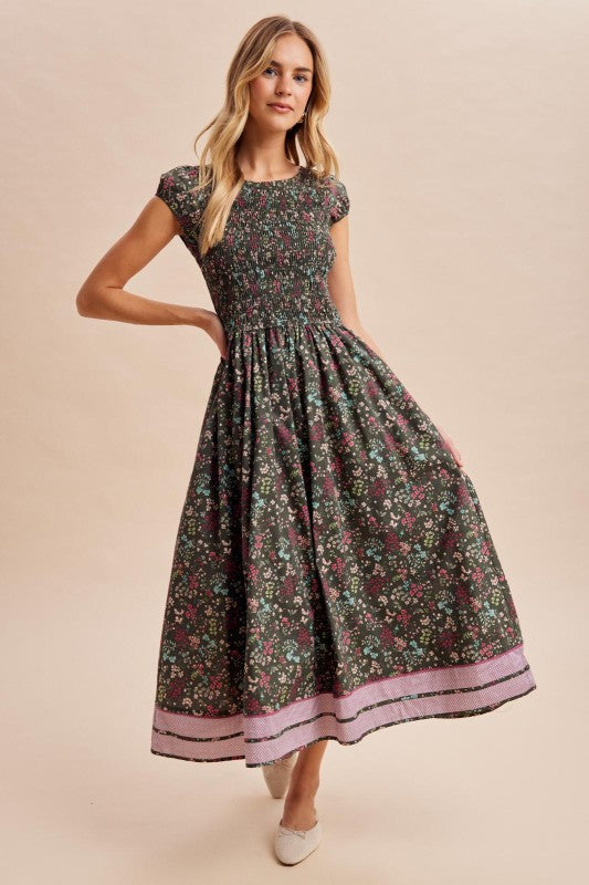 Floral Blue and Green