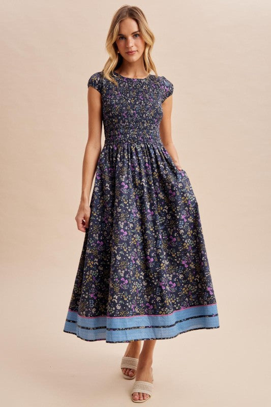 Floral Blue and Green