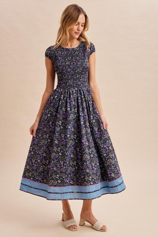 Floral Blue and Green