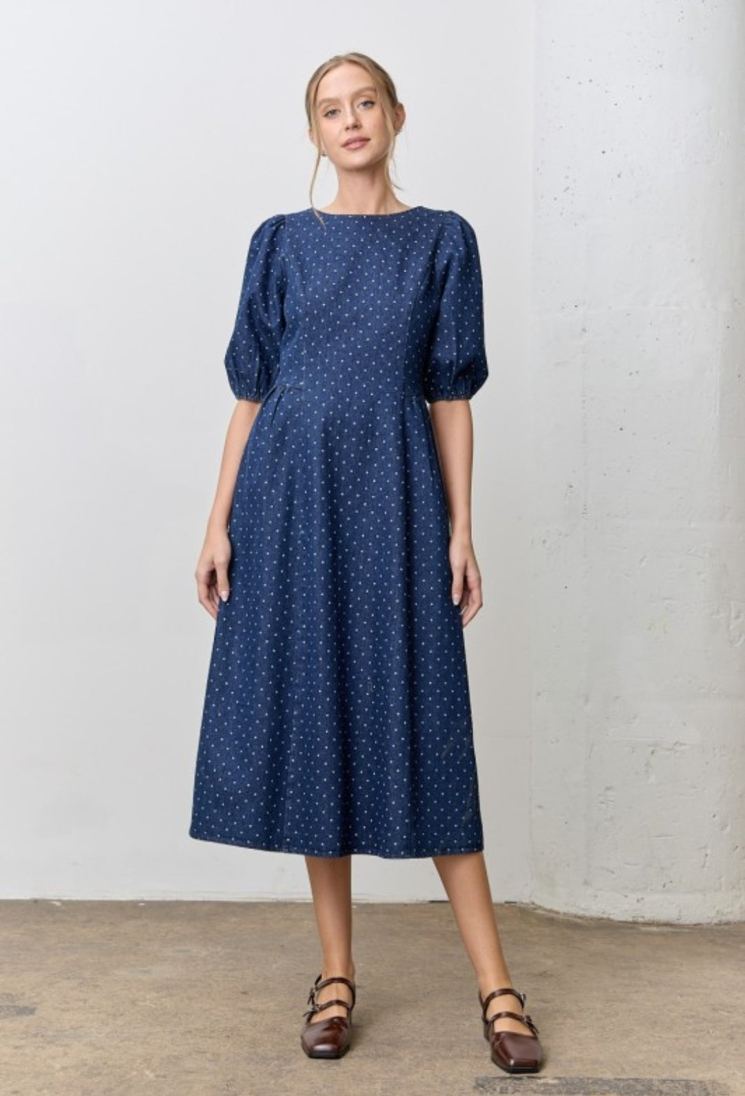 Polkadot Dress (Blue)