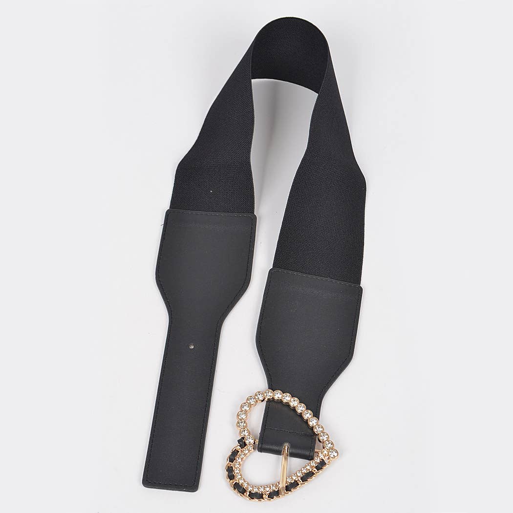 Heart Buckle Elastic Belt
