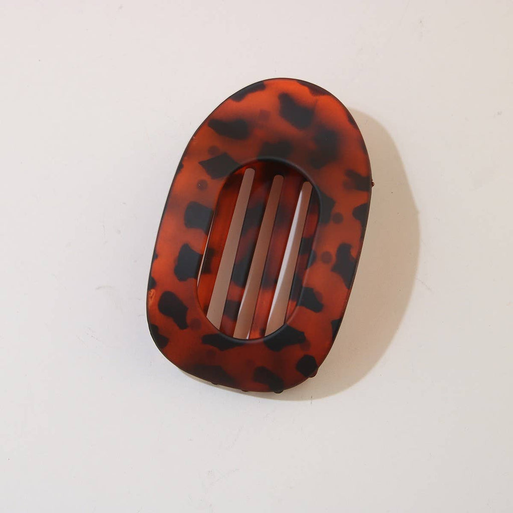 Oval Flat Hair Clip for Women, Strong Grip
