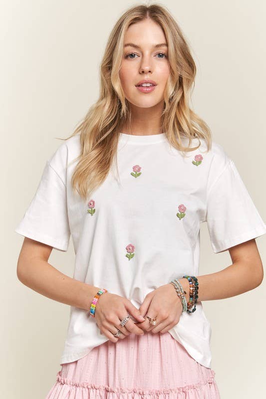 PEARL FLOWER PATCH TOP