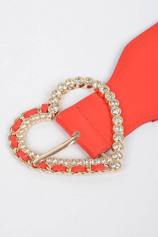 Heart Buckle Elastic Belt
