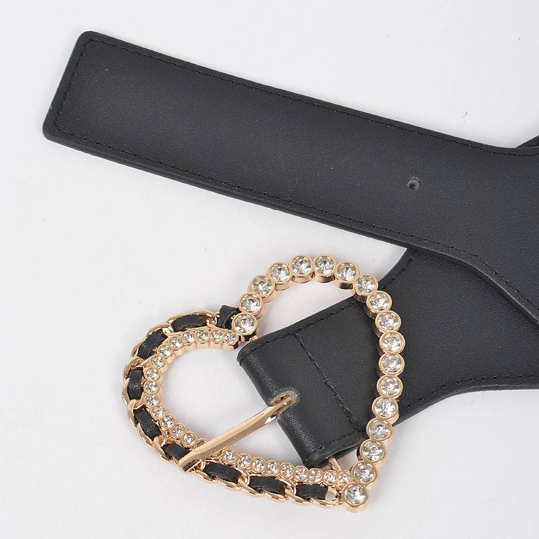 Heart Buckle Elastic Belt