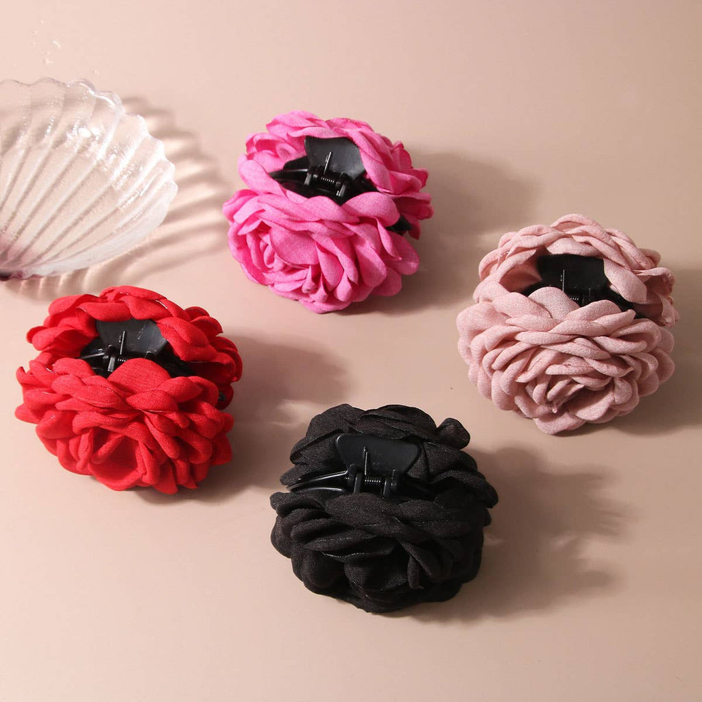 Large Rose Hair Claw - Elegant