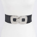 Rhinestone Pearl Buckle Plus Size Elastic Belt HB8645