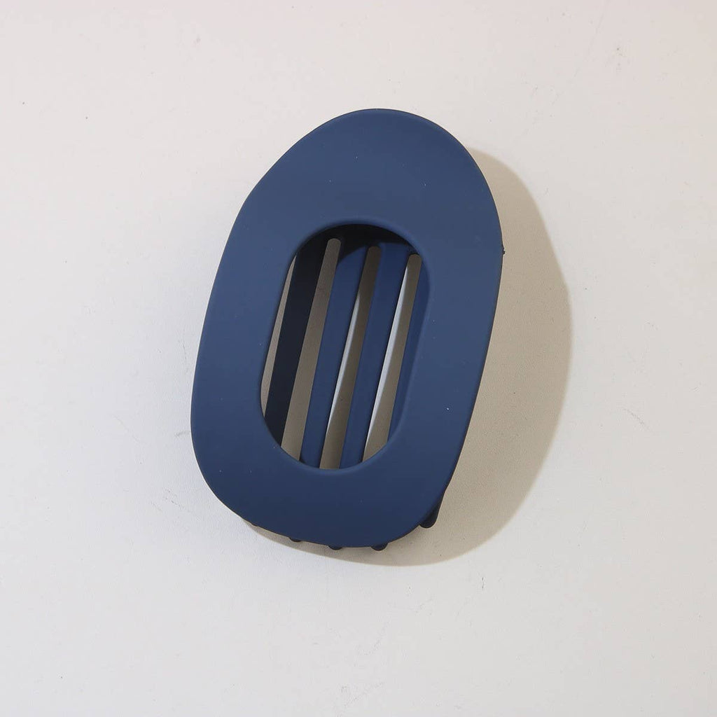 Oval Flat Hair Clip for Women, Strong Grip