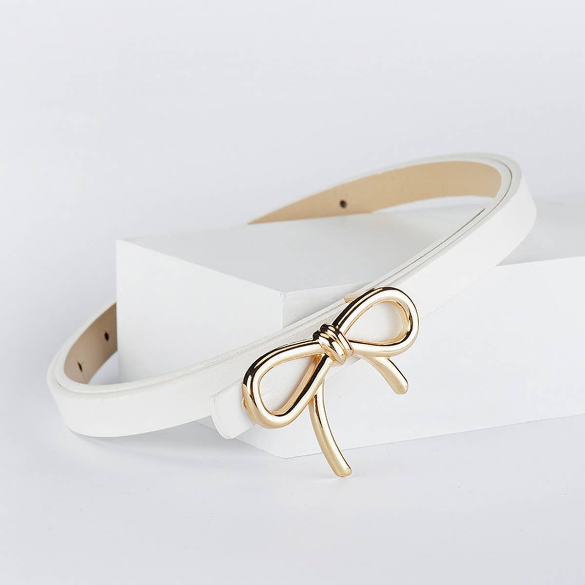 Bow PU Leather Skinny Belt | Elegant Waist Cincher