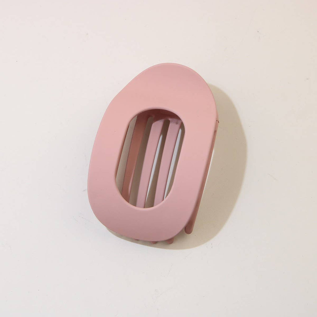 Oval Flat Hair Clip for Women, Strong Grip