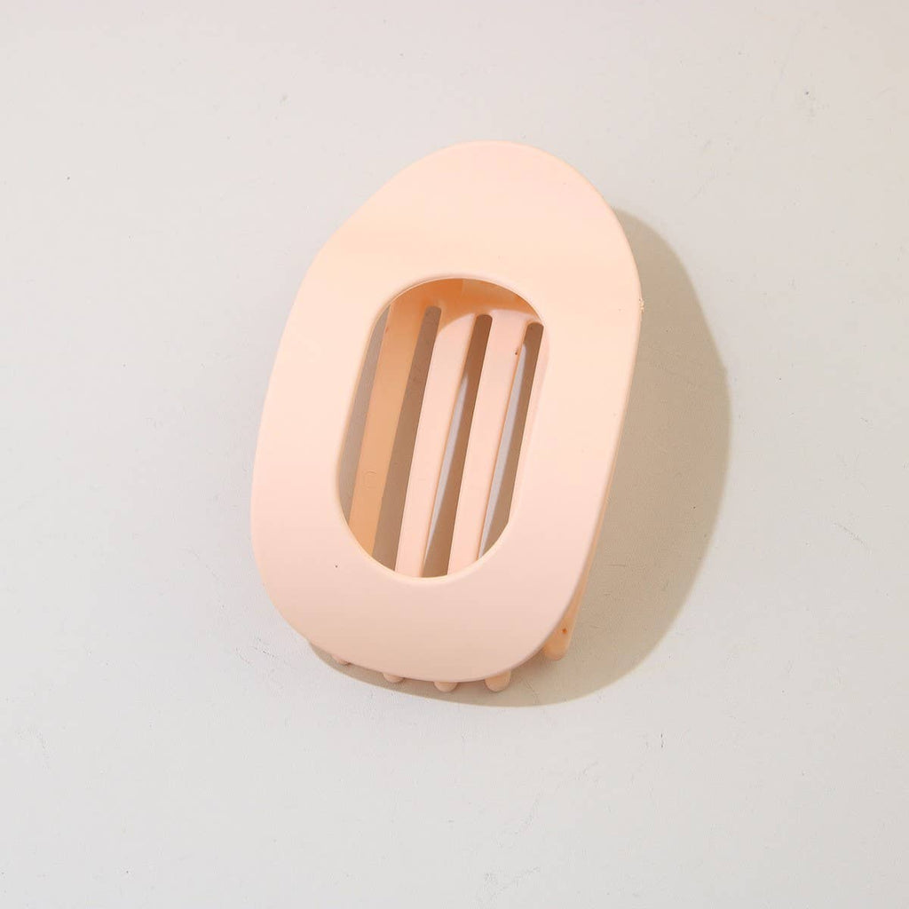 Oval Flat Hair Clip for Women, Strong Grip