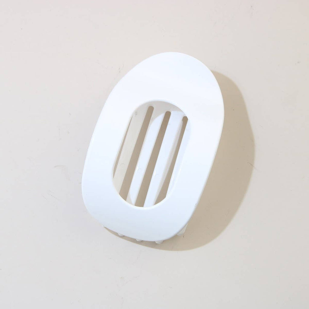 Oval Flat Hair Clip for Women, Strong Grip