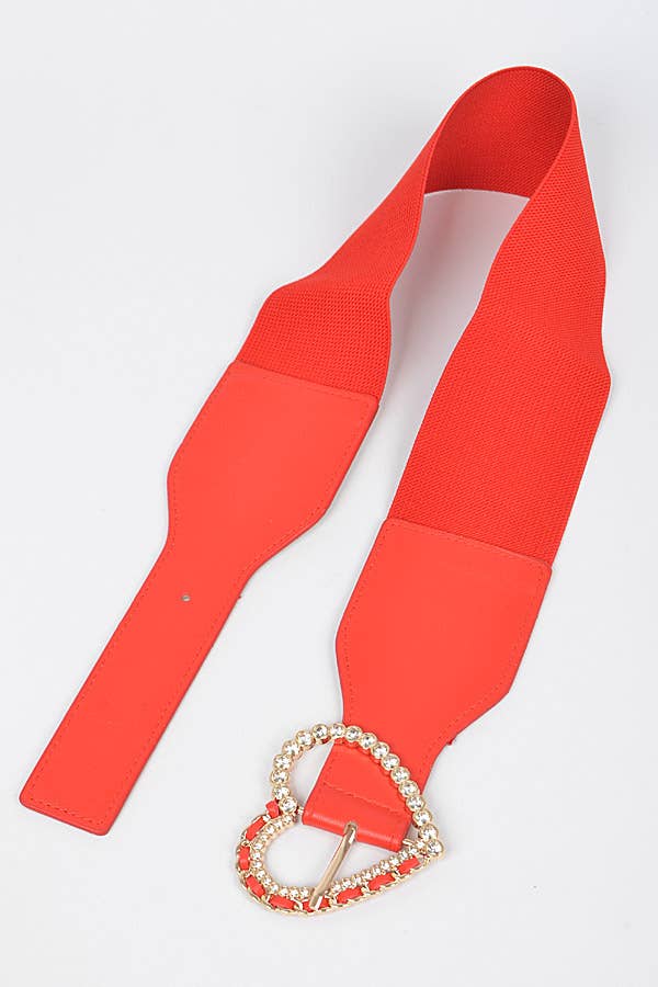 Heart Buckle Elastic Belt