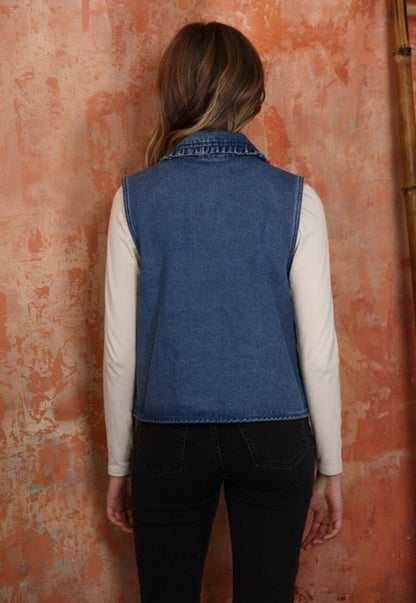 Blue Tie Bow Vest